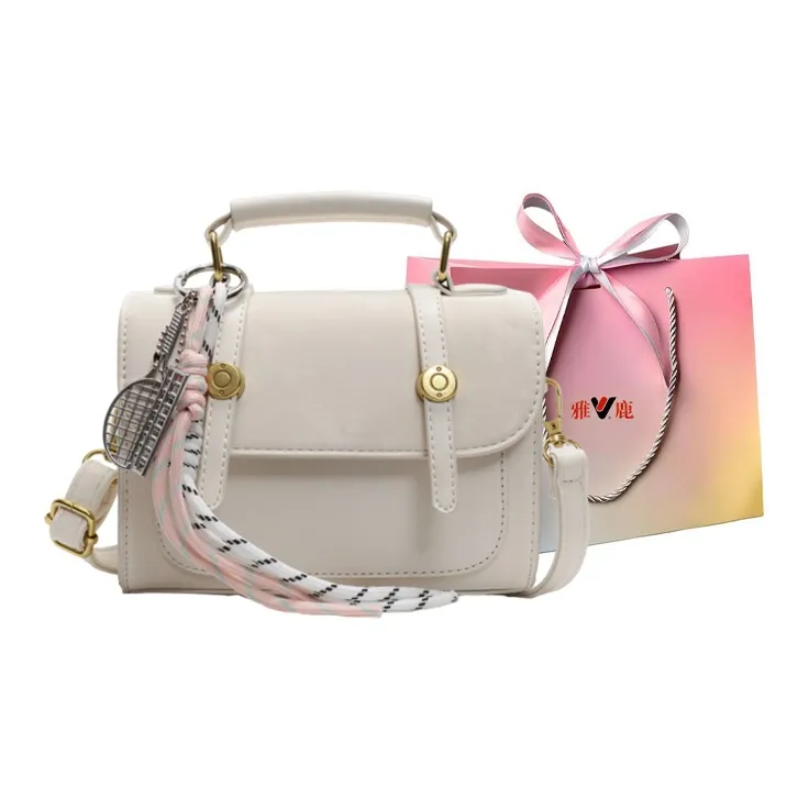 Yalu PU Shoulder Bag, Crossbody Bag, Handbag Women's Ecru/Pink/Khaki-0