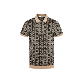 FERRE Polo Shirt Men's Brown With Print