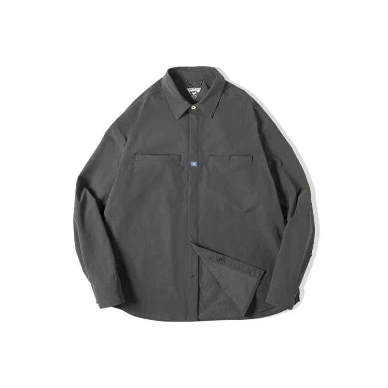 MADEN Long Sleeved Shirt Men's Dark Gray-0
