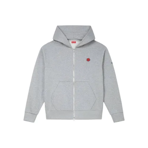 KENZO Boke Flower Embroidered Zipped Hoodie