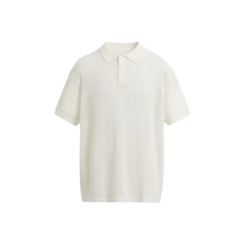 ZARA Polo Shirt Men's Raw White-0