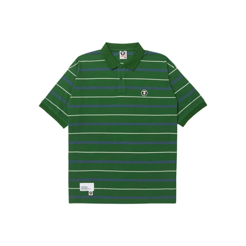 Aape Logo patch Cotton Polo Shirt-2