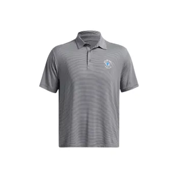 Under Armour Collegiate UA Tee To Green Stripe Polo Shirt Men's Gray