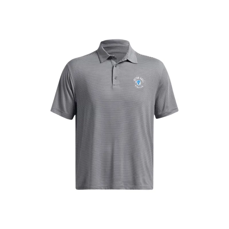 Under Armour Collegiate UA Tee To Green Stripe Polo Shirt Men's Gray-0