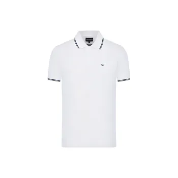EMPORIO ARMANI Slim fit Stretch Piqué Polo Shirt With Micro Eagle