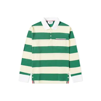 THOM BROWNE Polo Shirts Men Yellow Green