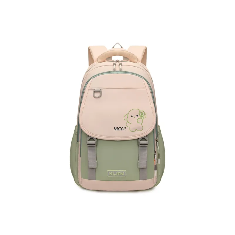 XIANGSU Oxford Backpack Unisex Pink/Brown/Green/Purple/White & Black/Gray & Black-10