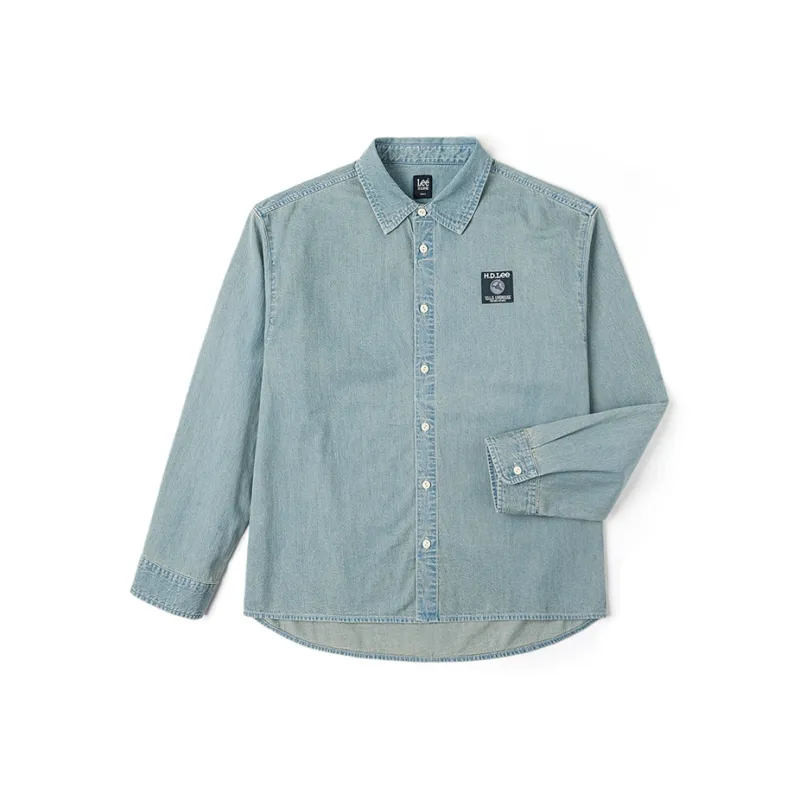 Lee SS25 Shirt Unisex Vintage Light Blue-0
