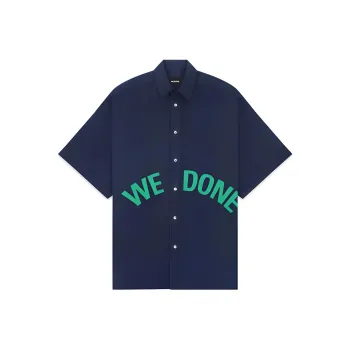 WE11DONE Shirts Unisex Dark Blue