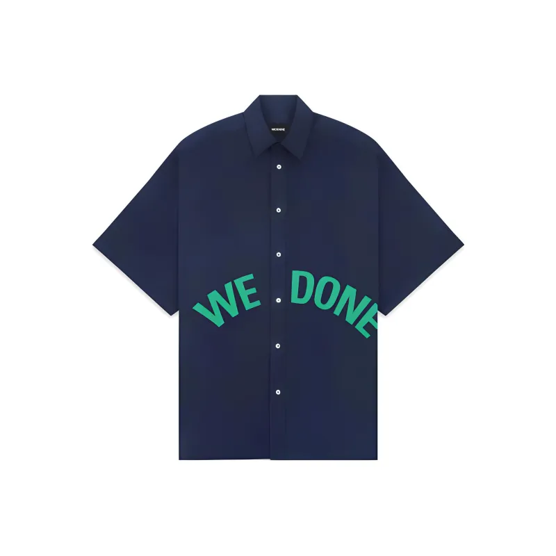 WE11DONE Shirts Unisex Dark Blue-0