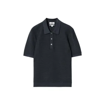 COS Polo Shirts Men Navy Blue