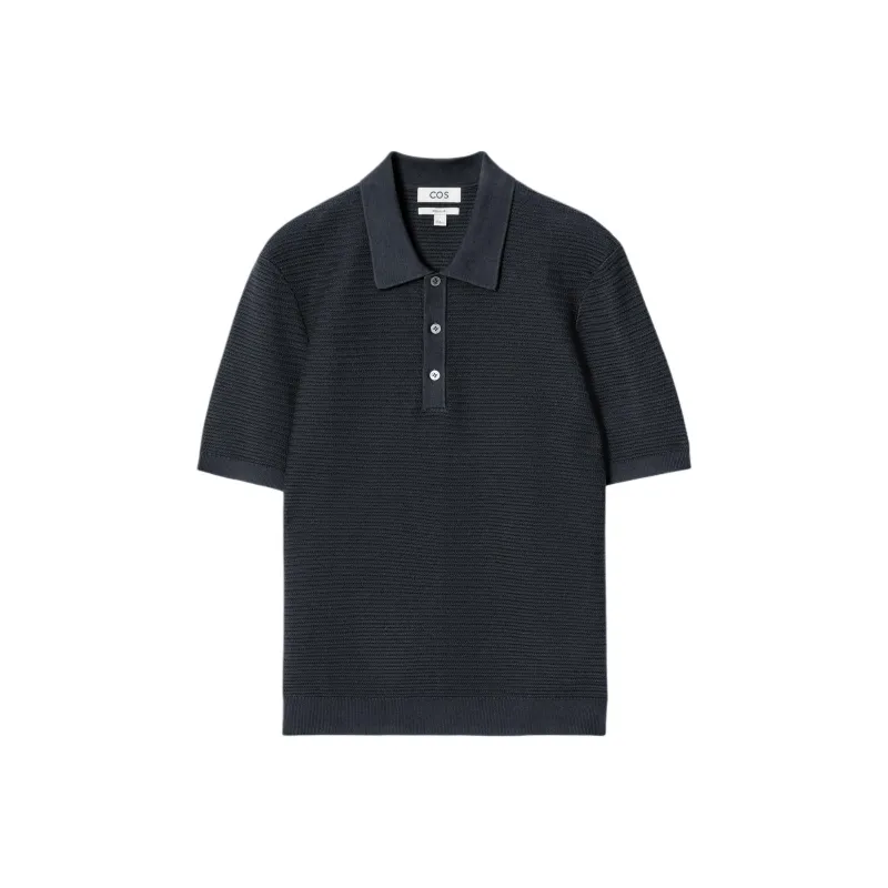 COS Polo Shirts Men Navy Blue-0