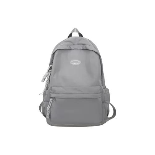 Yalu Nylon Backpack Regular Unisex Gray/Black/Light Green/Green/Pink
