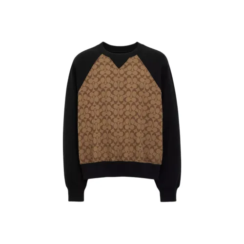 COACH Signature Crewneck Sweatshirt Sweatshirt Men's Khaki