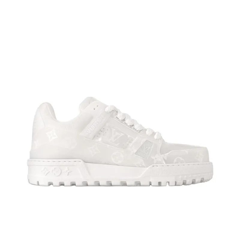 LOUIS VUITTON Trainer Maxi Low Top Skateboard Shoes Men's White-1