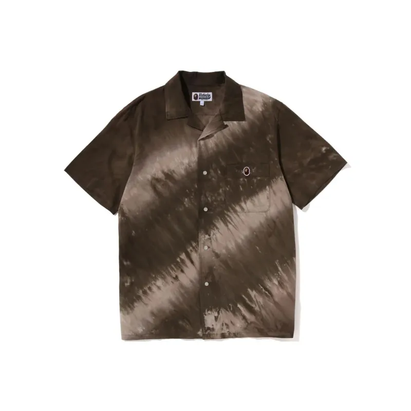 Bape Ape Head One Point Tie Dye Shirt-0