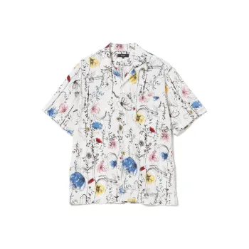 Beams Shirts Men White Pink
