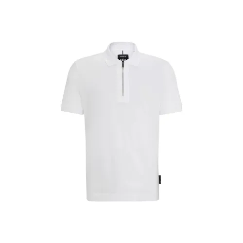 HUGO BOSS x Porsche Polo Shirt In Mercerized Cotton Polo Shirt Men's White