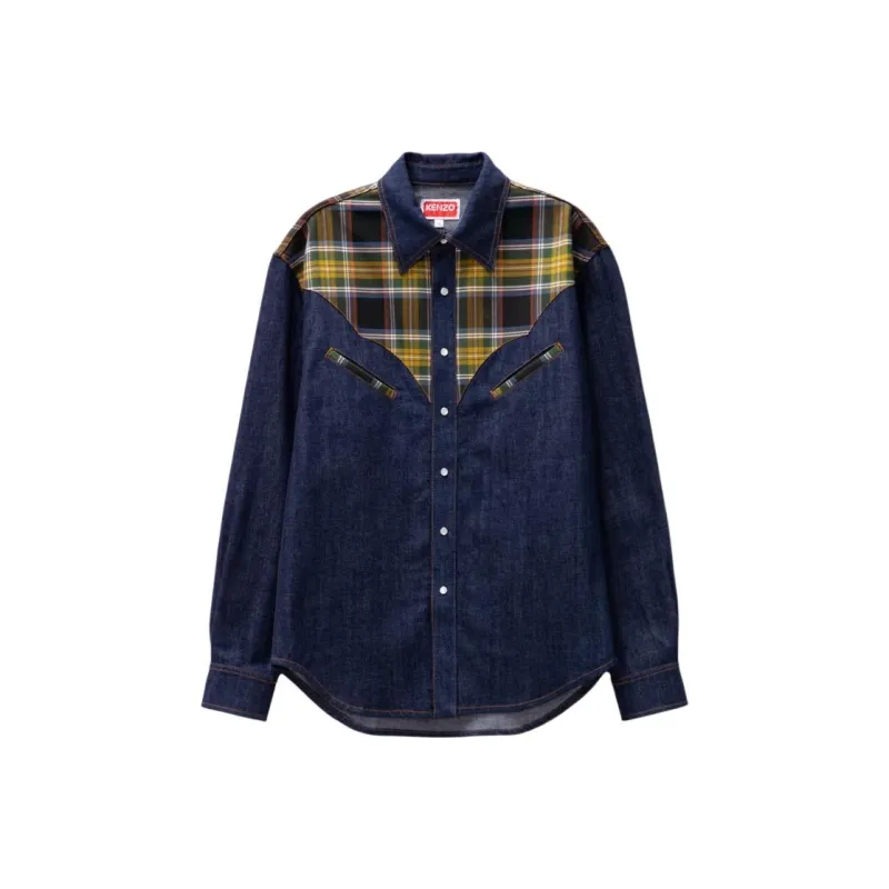KENZO Buttoned Denim Shirt-0