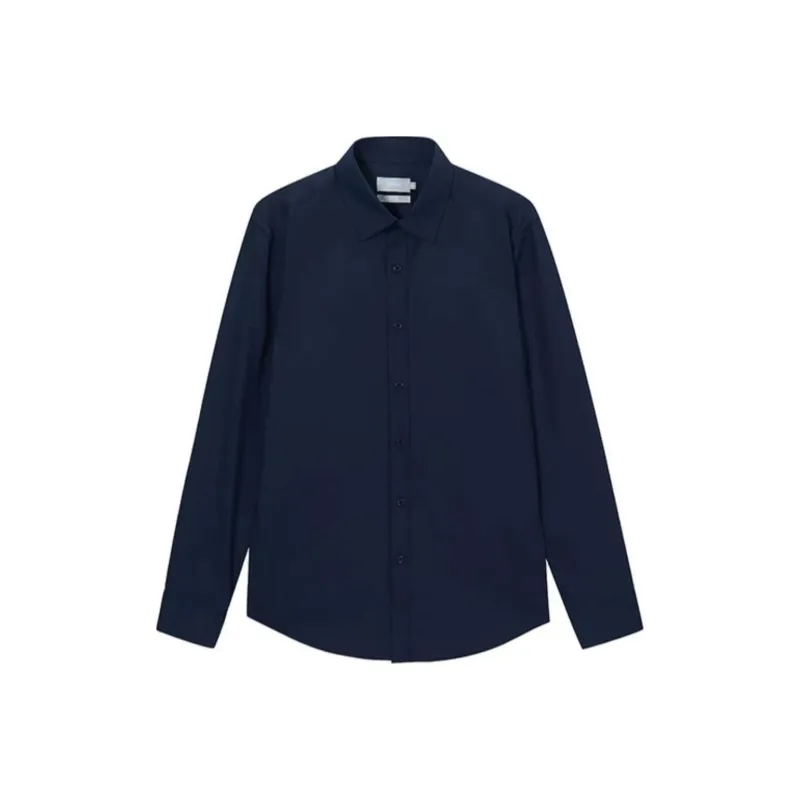 ZIOZIA Shirts Men Navy Blue-0