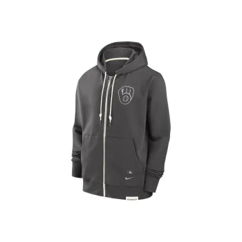 Nike Milwaukee Brewers Travel Player Sweatshirt Men's Gray