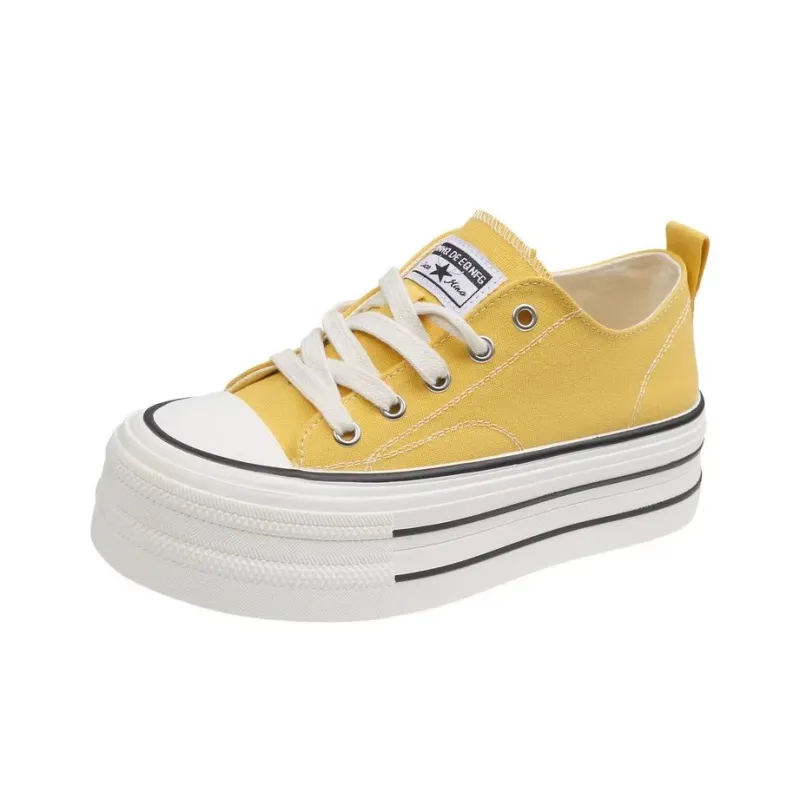 BINGO DUCK Slip Resistant Height Increasing Low Top Skateboard Shoes Women's-10