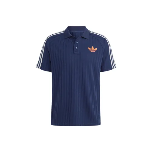 Adidas Originals 70S Polo Shirts Men Dark Blue