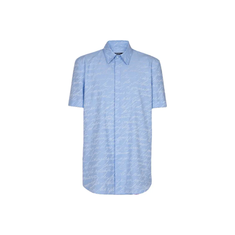 BALMAIN Jacquard 'Love Letter' Print Shirt-0