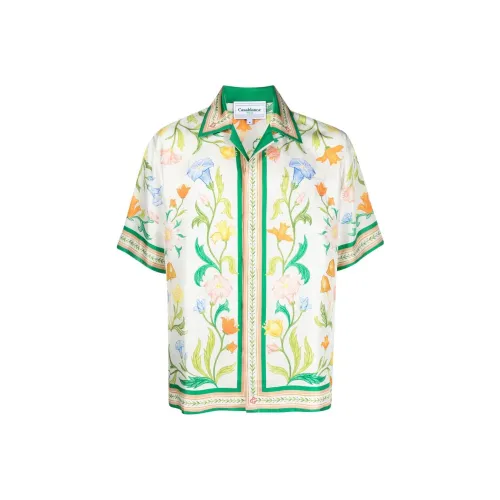 CASABLANCA Cuban Collar Short Sleeve Shirt