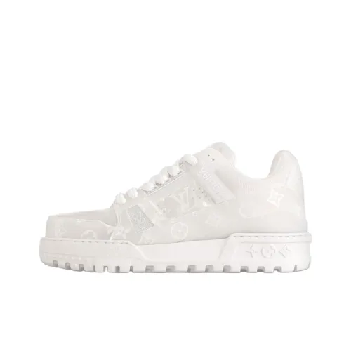 LOUIS VUITTON Trainer Maxi Low Top Skateboard Shoes Men's White