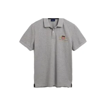 GANT Polo Shirts Men Smoke Gray
