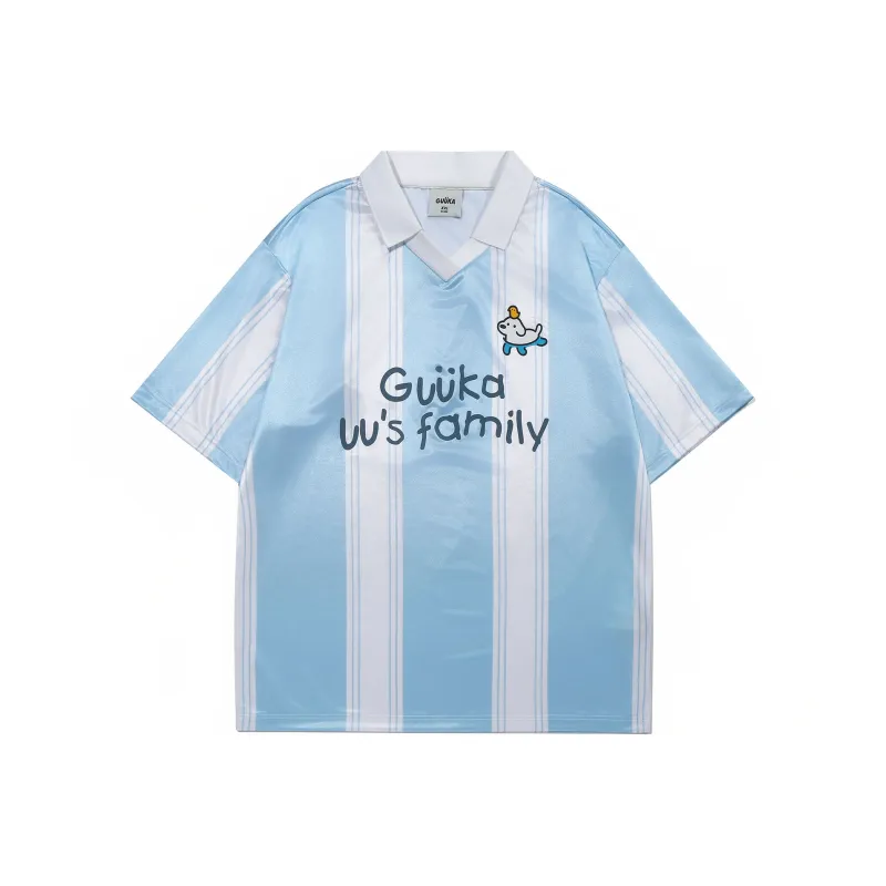 Guuka x Matsui Polo Shirt Unisex Light Blue-0