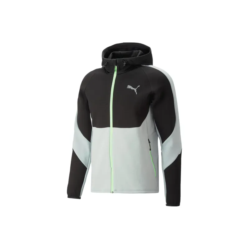 PUMA EVOSTRIPE Full Zip Hoodie Men Sweatshirt Men's Black Gray-0