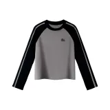 Women's Cropped Gray & Black