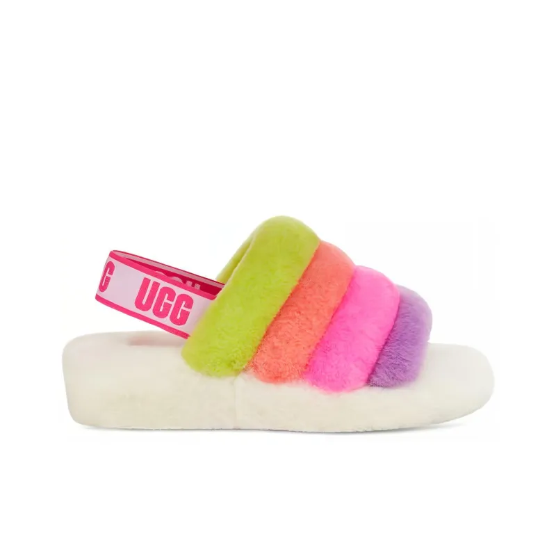UGG FLUFF YEAH Stylish Sandals Women's White-1
