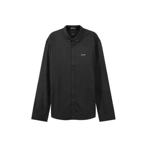 HUGO BOSS Long Sleeved Shirt Men's Black Gray