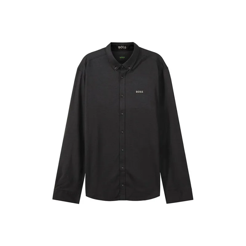 HUGO BOSS Long Sleeved Shirt Men's Black Gray-0