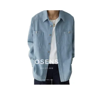 Osens Shirt Men's Washable Light Blue