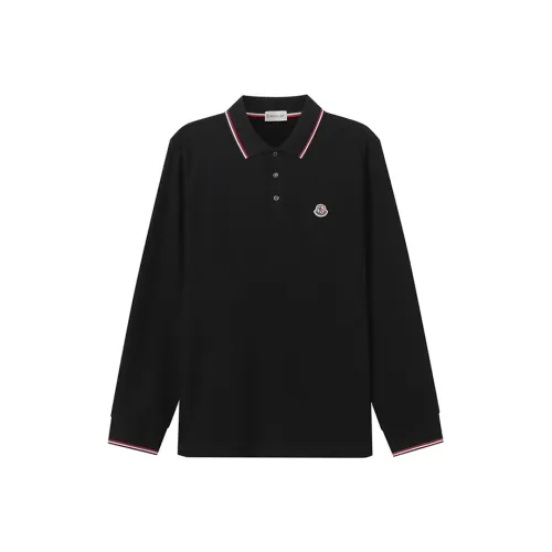 Moncler Logo Patch Long Sleeved Polo Shirt
