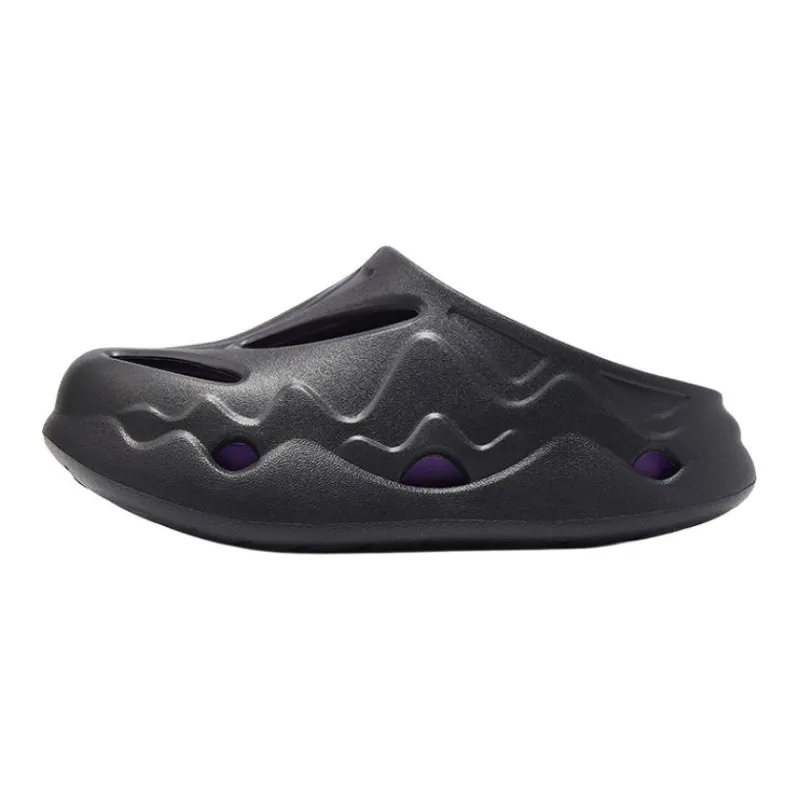 Yamada Hyakuju Home Slippers White Black, Black, Black Purple-5