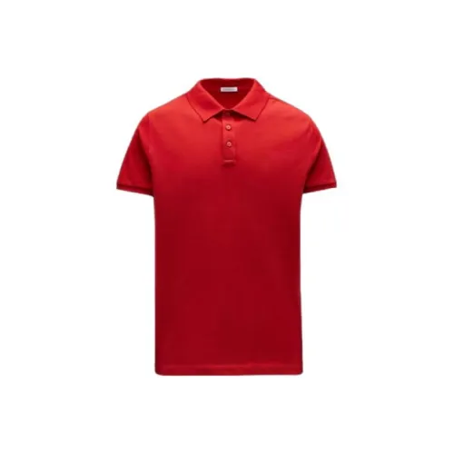 Moncler Polo Shirts Men Red
