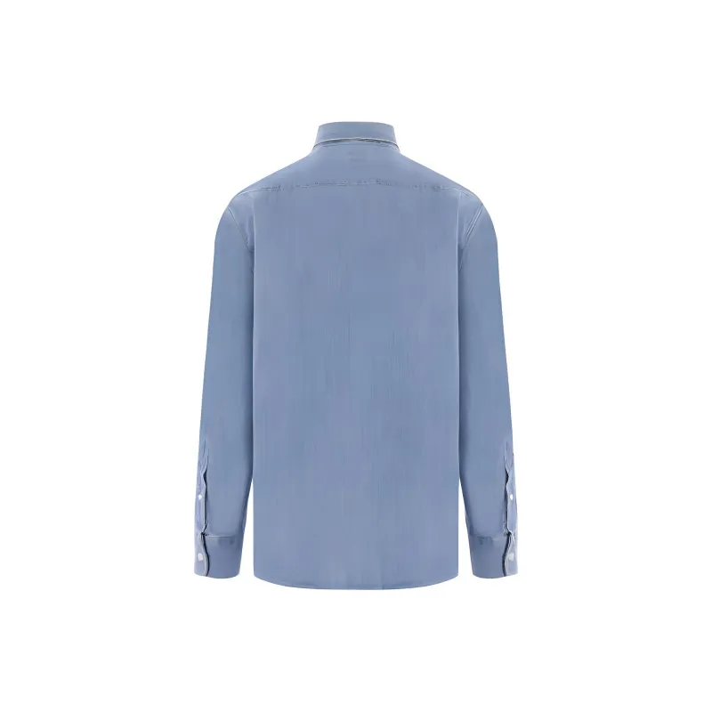 Brunello Cucinelli Long Sleeved Denim Shirt-1