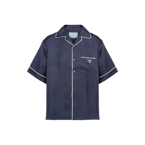 PRADA Shirts Men Blue