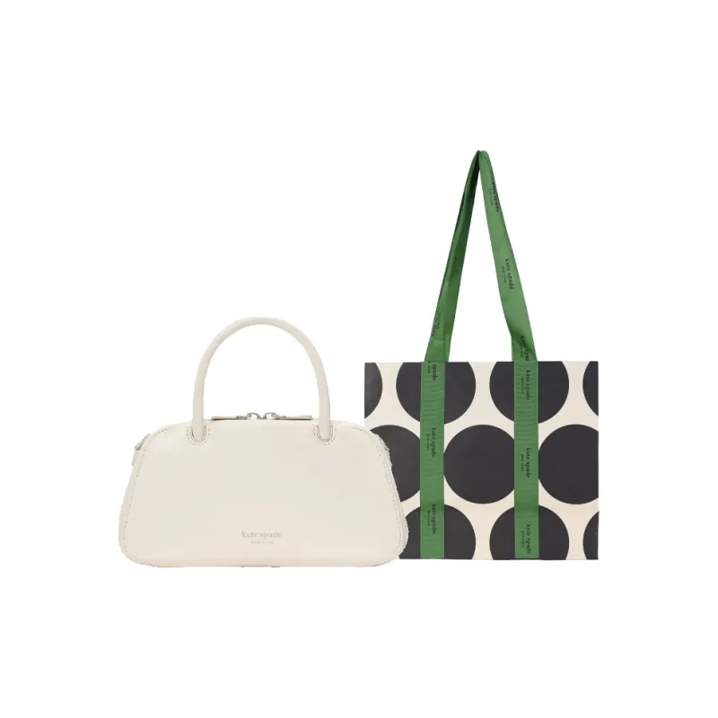 Kate Spade Cow Leather Shoulder Bag, Crossbody Bag, Handbag Mini Women's Cream-0