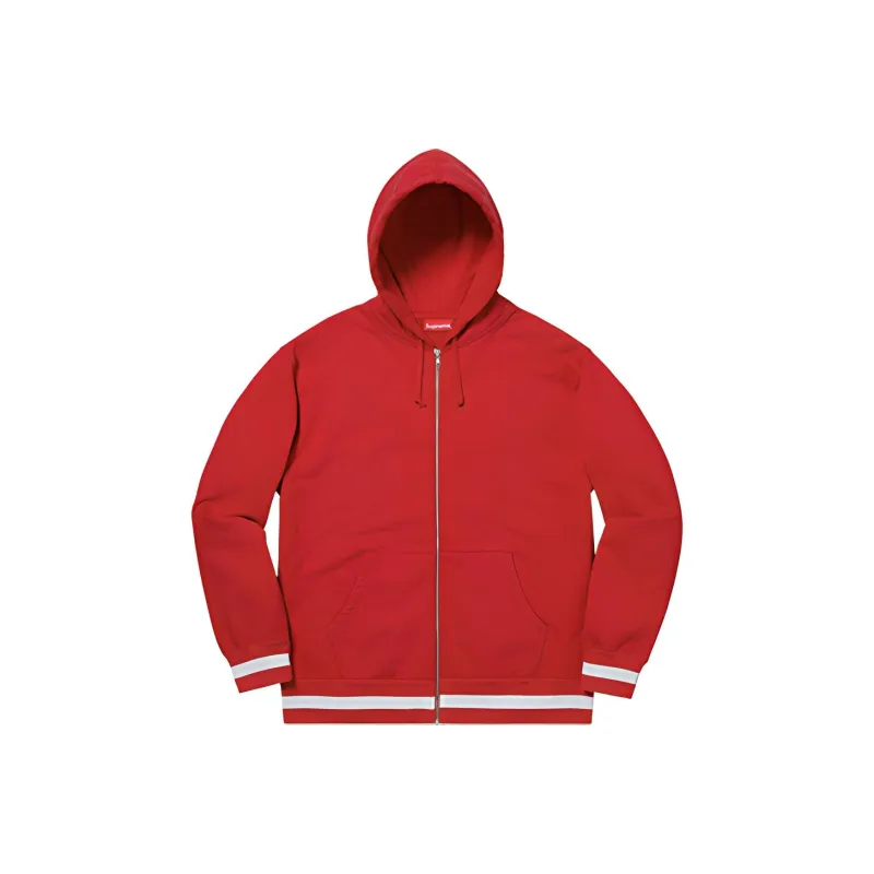Supreme Old English Stripe Zip Up Sweatshirt-1