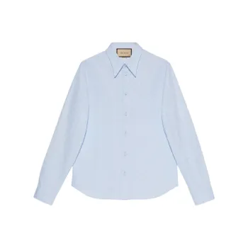 GUCCI Horsebit Jacquard Cotton Shirt