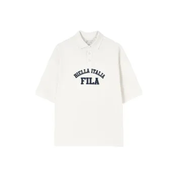 FILA Valentine's Day Collection Polo Shirts Unisex Milk Salt White