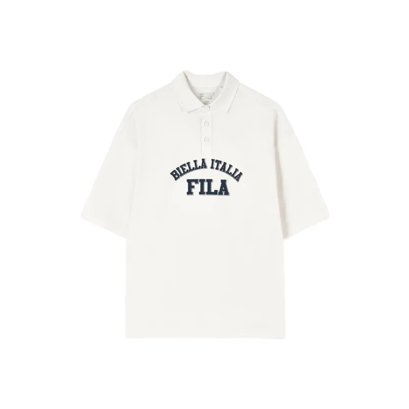 FILA Valentine's Day Collection Polo Shirts Unisex Milk Salt White-0