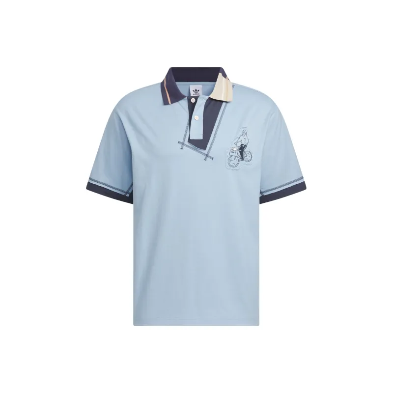 Adidas Originals Polo Shirts Unisex Sky Blue-0