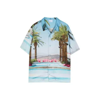 Blue Sky Inn Pool print Bowling Shirt